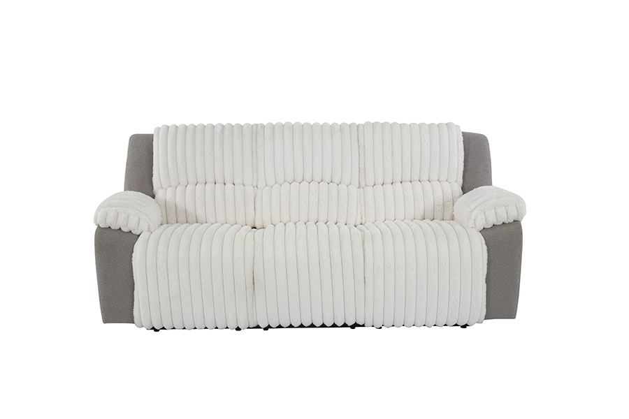 RC-2491 faux pels med sherpa manual dobbeltsidet hvilestol tre sæder sofa